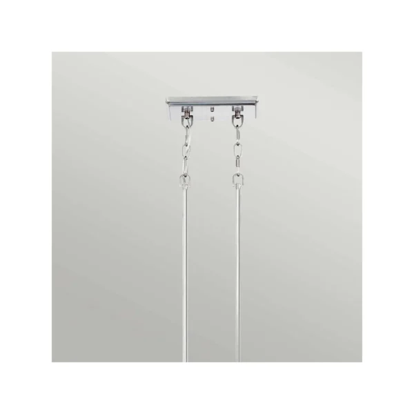 Duża lampa wisząca nad stół potrójna Emery XL srebrna