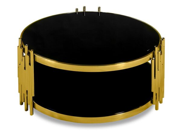 Nowoczesny stolik kawowy ze stali nierdzewnej złoty Steve glamour modern classic