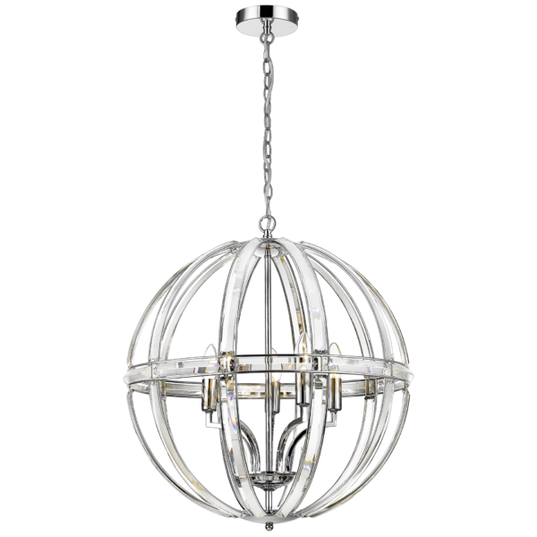 Lampa wisząca kula kryształowa Billie