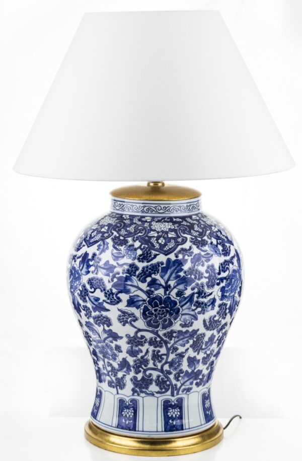 Duża lampa ceramiczna hampton Blue&white Ginger Jar VII