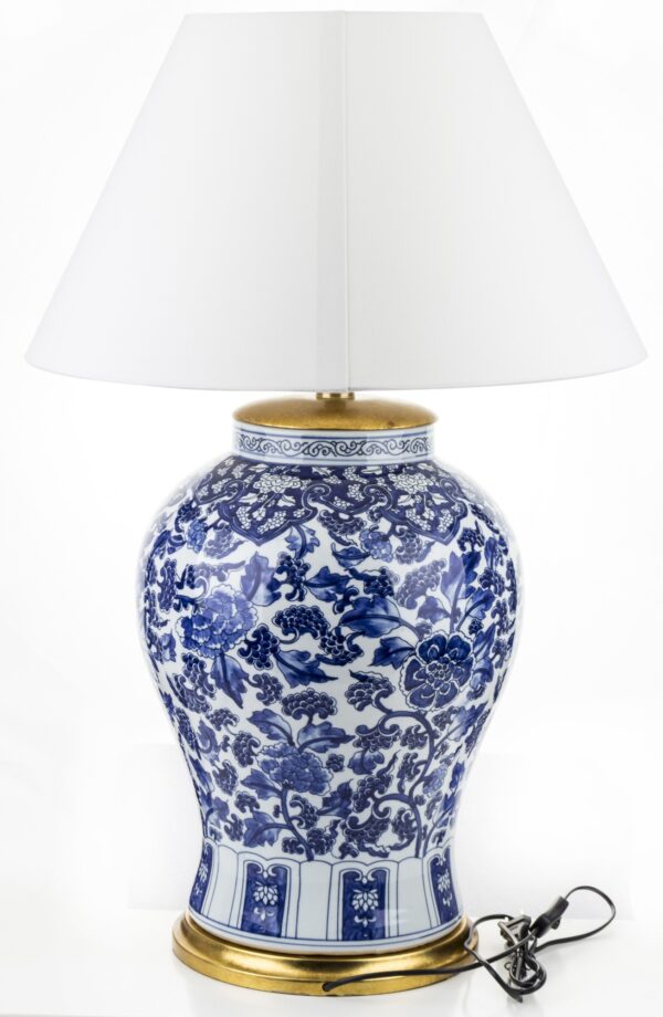 Duża lampa ceramiczna hampton Blue&white Ginger Jar VII