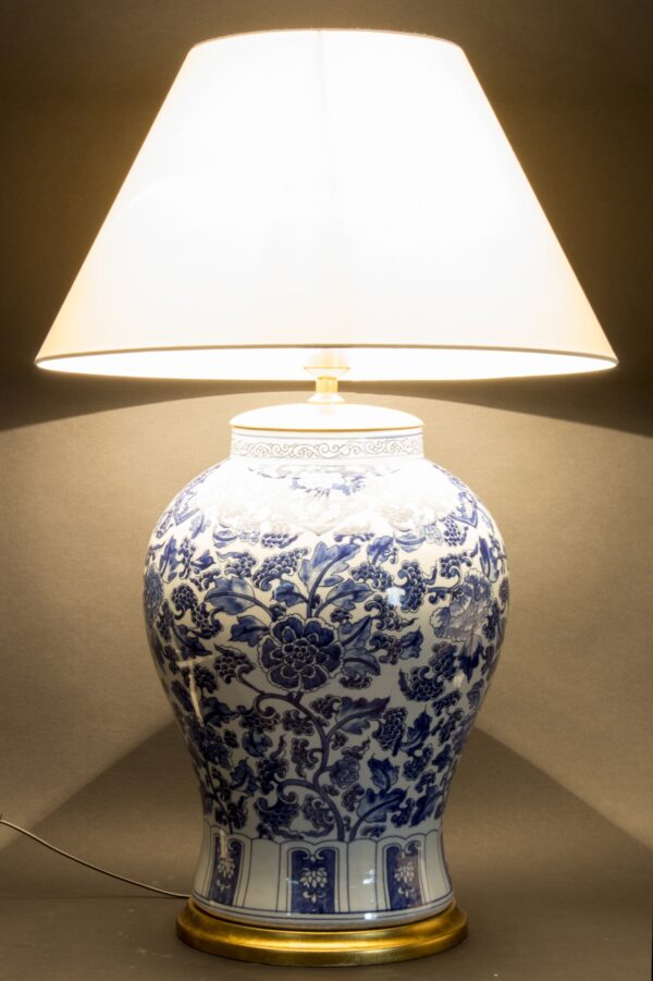 Duża lampa ceramiczna hampton Blue&white Ginger Jar VII