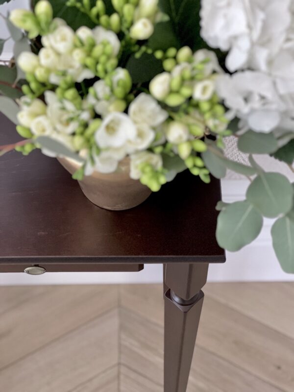 Konsola drewniana/ stolik drewniany z szufladą Caroline 60cm styl Modern Classic