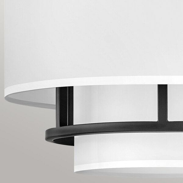 Lampa wisząca z abażurem Logan Black 3 czarna stal