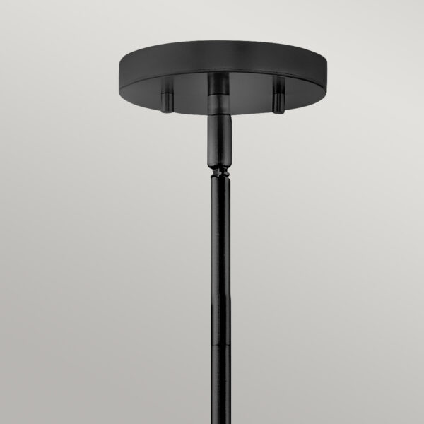 Lampa wisząca z abażurem Logan Black 3 czarna stal