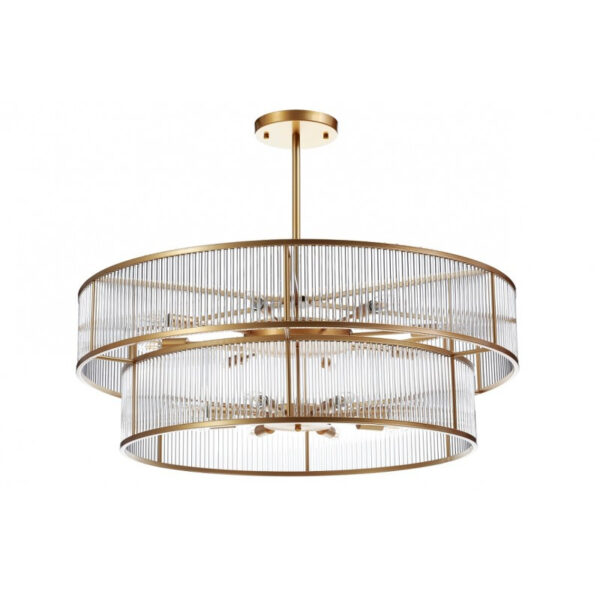 Duża okrągła lampa Art Deco 100cm