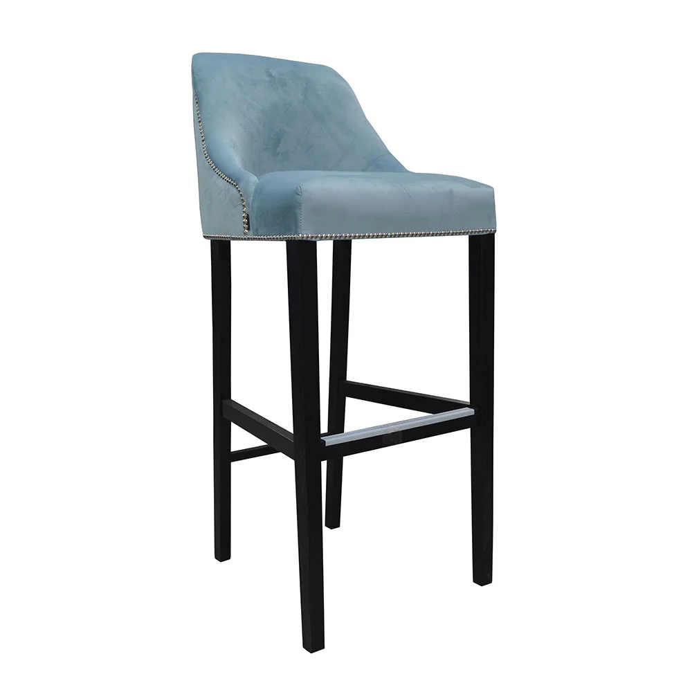 Klasyczny pikowany hoker barowy z pinezkami styl modern classic nowojorski hamptons glamour Zoya