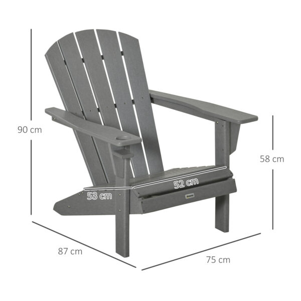 Krzesło ogrodowe Adirondack Hampton Gray Chair