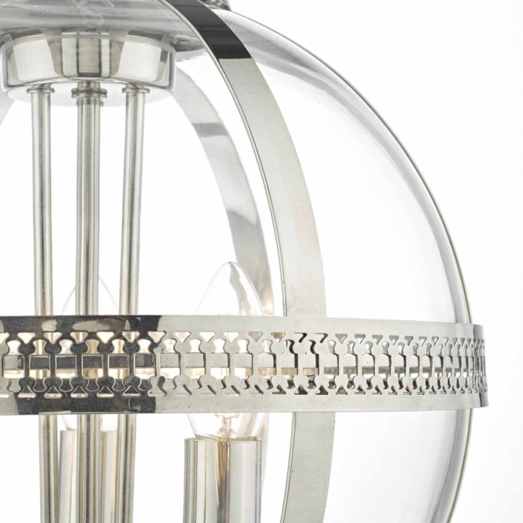 Lampa wisząca kula Viena III Silver 32 cm
