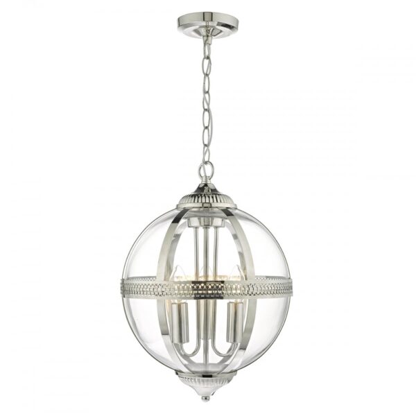Lampa wisząca kula Viena III Silver 32 cm