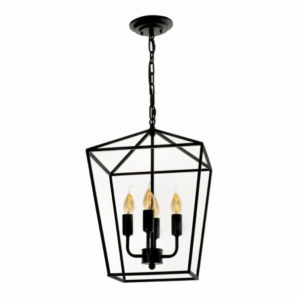 Lampa wisząca do hallu w stylu farmhouse czarna Georgia S