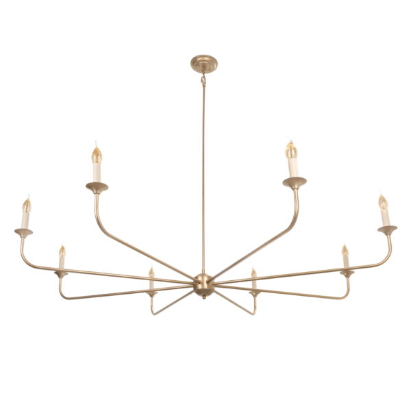 Duży żyrandol w stylu farmhouse Vernon Gold śr.150cm