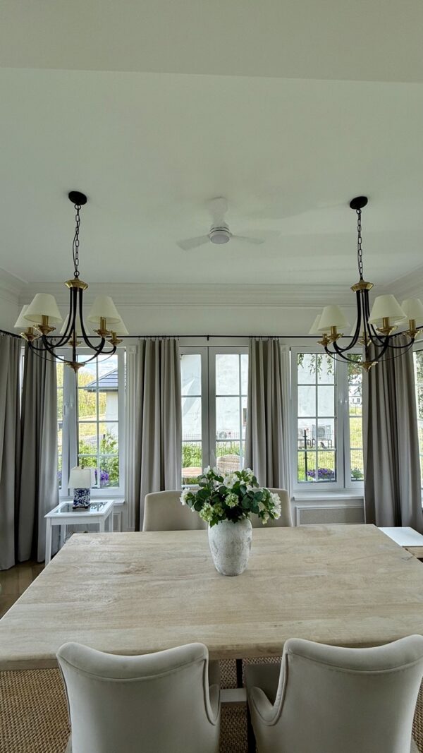Żyrandol do salonu w stylu rustykalnym Hamptons 5-ramienny