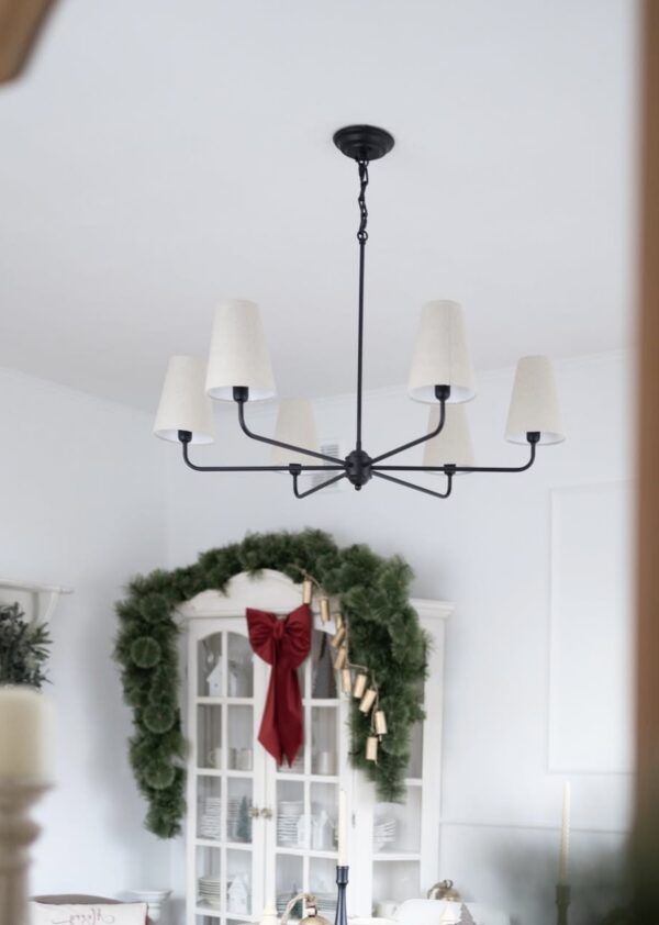 Żyrandol do sypialni w stylu farmhouse Cheldon Black I