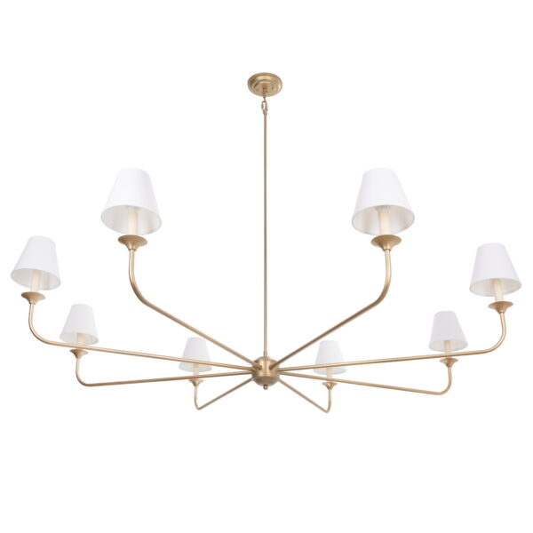 Duży żyrandol w stylu farmhouse Vernon Gold śr.150cm