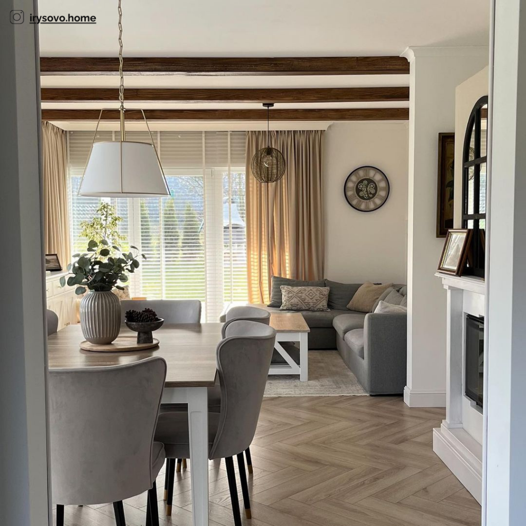 Lampa wisząca nad wyspę w stylu modern farmhouse Bigbury Gold