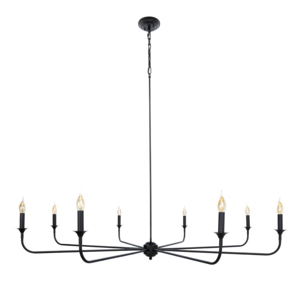 Duży żyrandol w stylu farmhouse Vernon Black śr.150cm