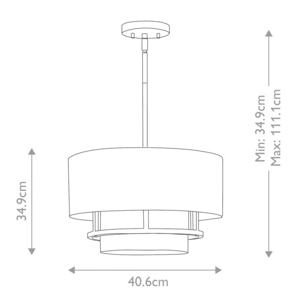Lampa wisząca Grant- Czarna