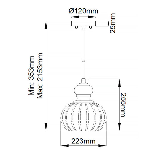 Lampa wisząca Rivia