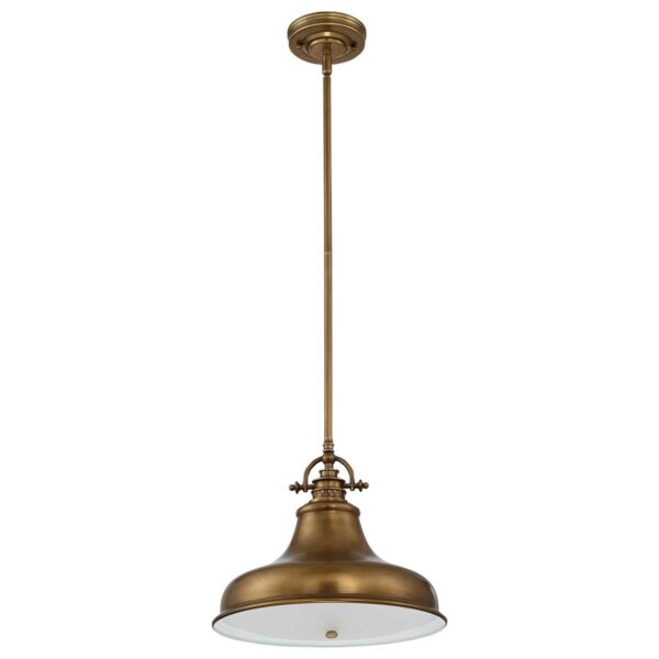 Lampa wisząca pojedyncza Emery M postarzany mosiądz