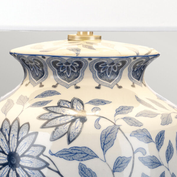 Lampa stołowa w stylu hampton Blue&White Flowers
