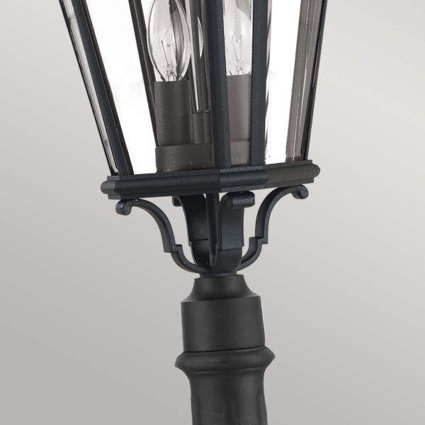 Stylowa czarna latarnia ogrodowa Cotswold 2