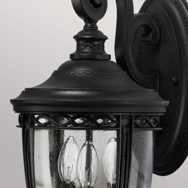 Czarny kinkiet zewnętrzny typu latarnia English Bridle 3