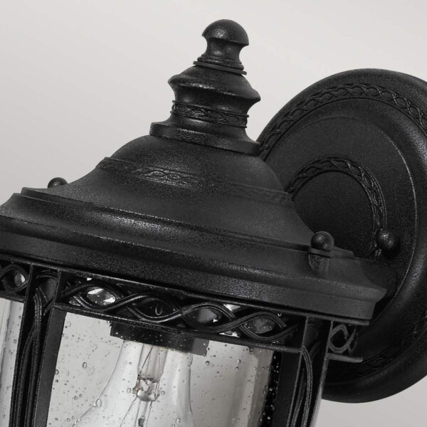 Czarny kinkiet zewnętrzny typu latarnia English Bridle 1