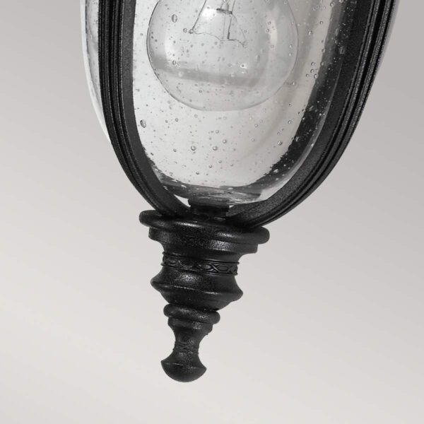 Czarny kinkiet zewnętrzny typu latarnia English Bridle 1