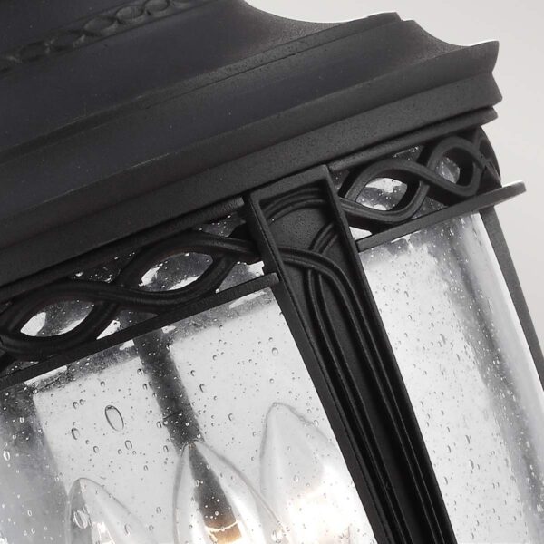 Czarna duża lampa wisząca ogrodowa typu latarnia English Bridle 3