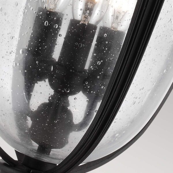 Czarna duża lampa wisząca ogrodowa typu latarnia English Bridle 3