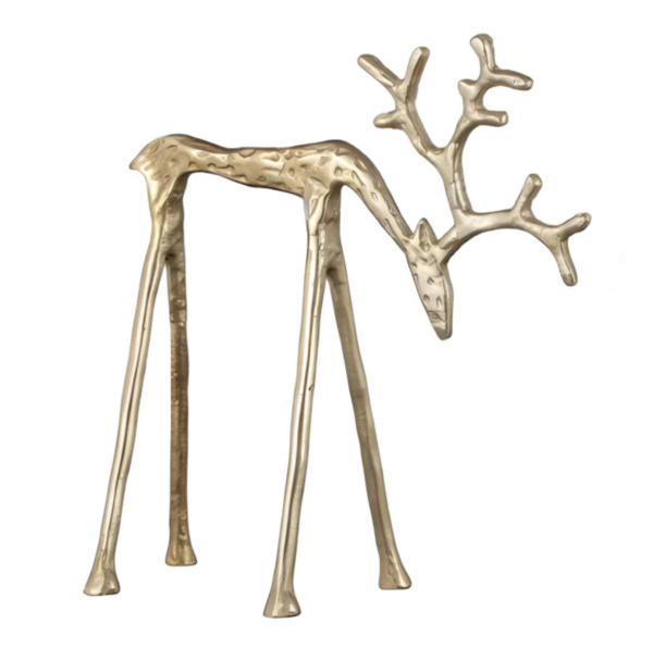 Figurka świąteczna Renifer 36cm złoty