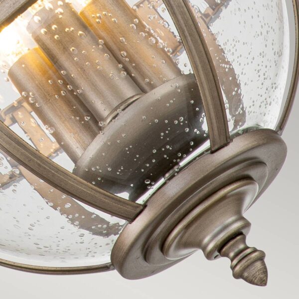 Lampa wisząca ogrodowa typu kula  Halleron Oksydowany brąz