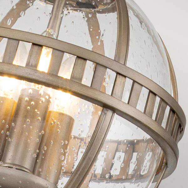 Lampa wisząca ogrodowa typu kula  Halleron Oksydowany brąz