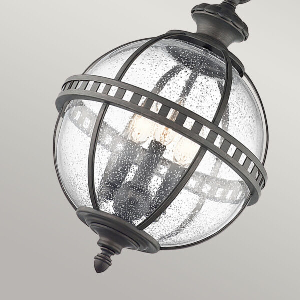 Lampa wisząca ogrodowa typu kula  Halleron