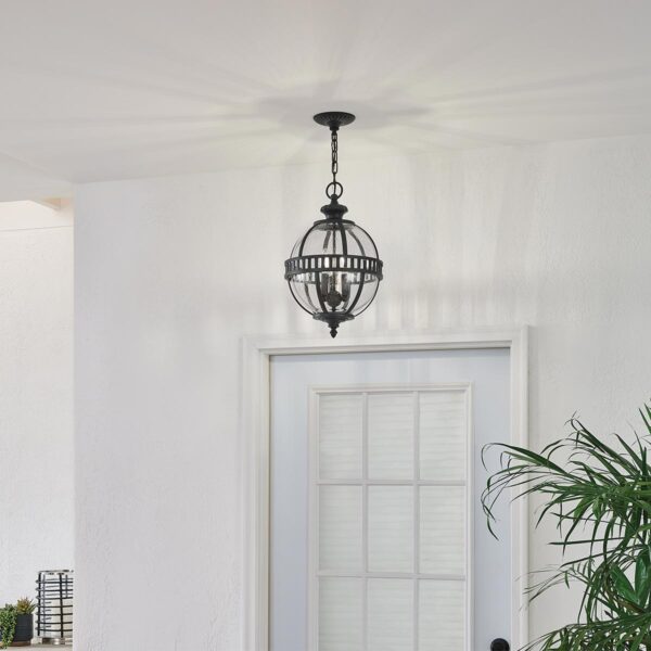 Lampa wisząca ogrodowa typu kula  Halleron