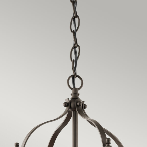Mała lampa wisząca typu klatka Lark Stary brąz