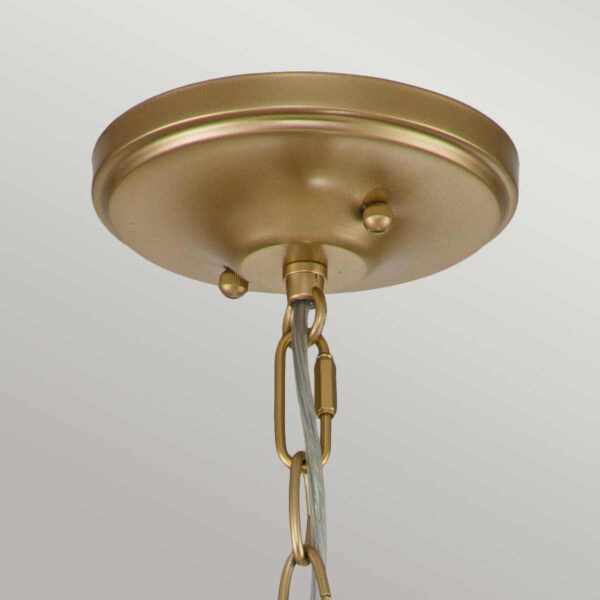 Mała lampa wisząca typu klatka Lark Naturalny mosiądz