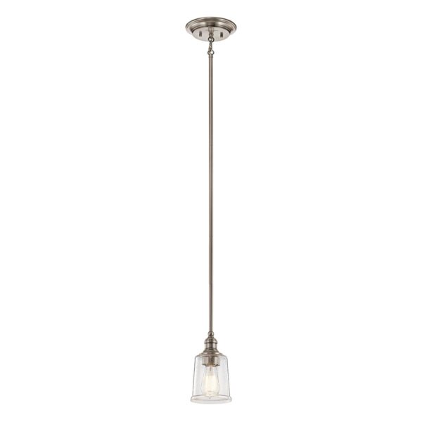 Lampa wisząca do kuchni styl vintage Waverly 1 nikiel