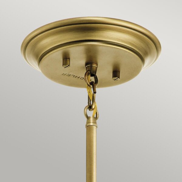 Lampa wisząca do kuchni styl vintage Waverly 1 mosiądz
