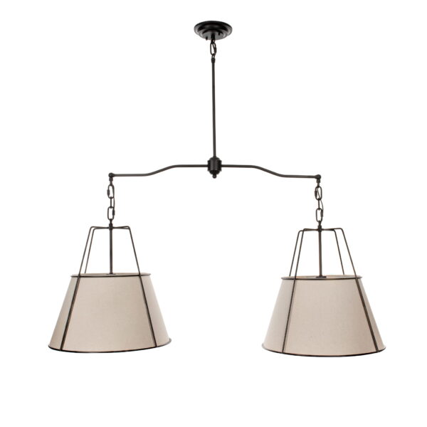Czarna lampa nad stół do jadalni Deborah Modern Farmhouse