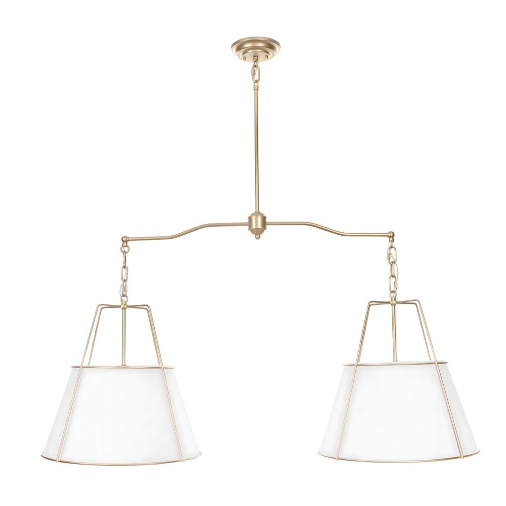 Złota lampa nad stół do jadalni Deborah Modern Farmhouse