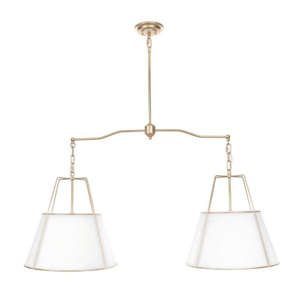 Złota lampa nad stół do jadalni Deborah Modern Farmhouse