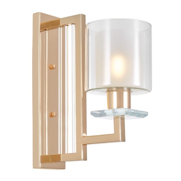 Złoty kinkiet ścienny Art Deco Aurora Luxe