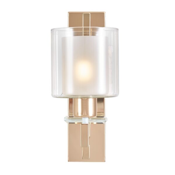 Złoty kinkiet ścienny Art Deco Aurora Luxe