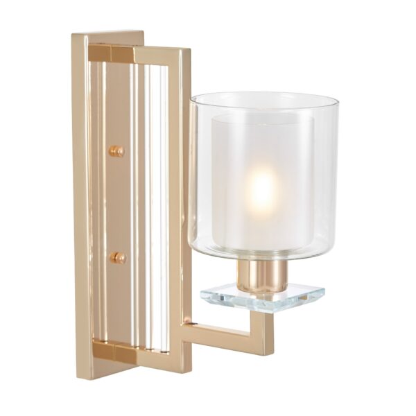 Złoty kinkiet ścienny Art Deco Aurora Luxe