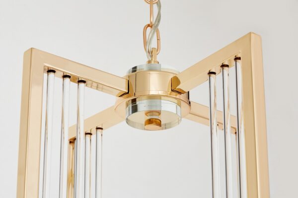 Złota lampa wisząca Art Deco Aurora Luxe
