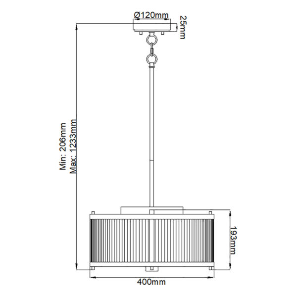Lampa wisząca Corona Royale 3 - Satynowa biel / Polerowany nikiel