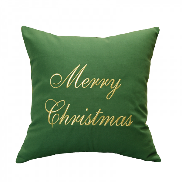 Zielona poduszka świąteczna Merry Christmas Green 45x45cm