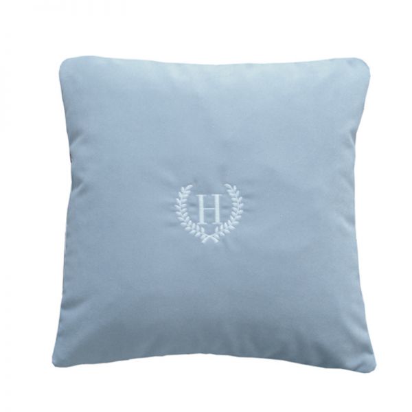 Poduszka Velvet Blue Laurel 45x45cm